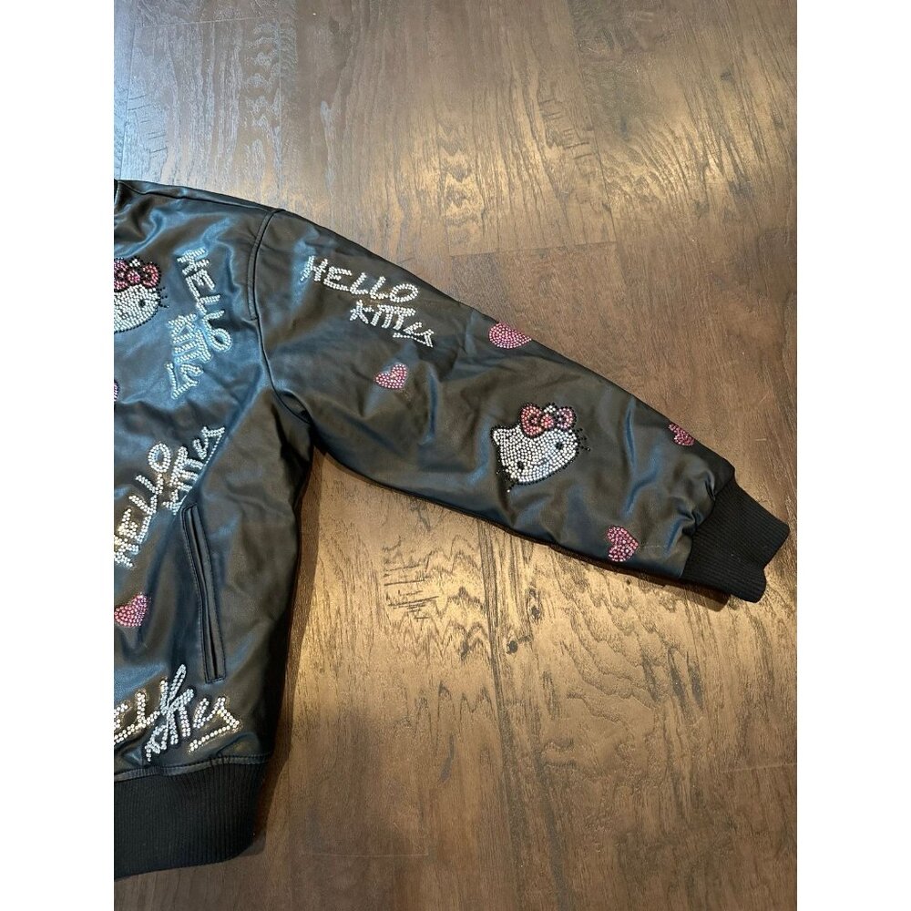 FOREVER 21 HELLO KITTY RINESTONES WOMANS BOMBER - Picture 4 of 5